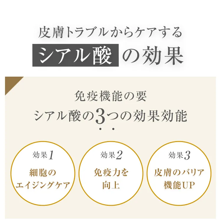 皮膚トラブルからケアする「シアル酸」の効果